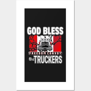 GOD BLESS THE TRUCKERS - THANK YOU TRUCKERS CONVOY TRUCK FOR FREEDOM Posters and Art